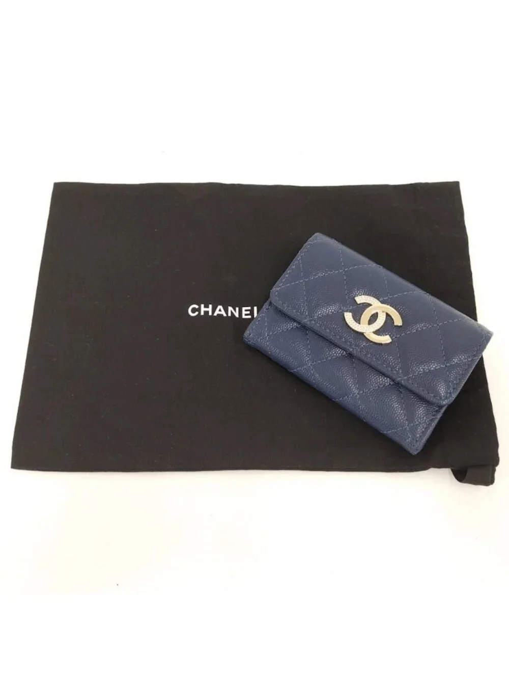 Chanel Coin Case Card Navy